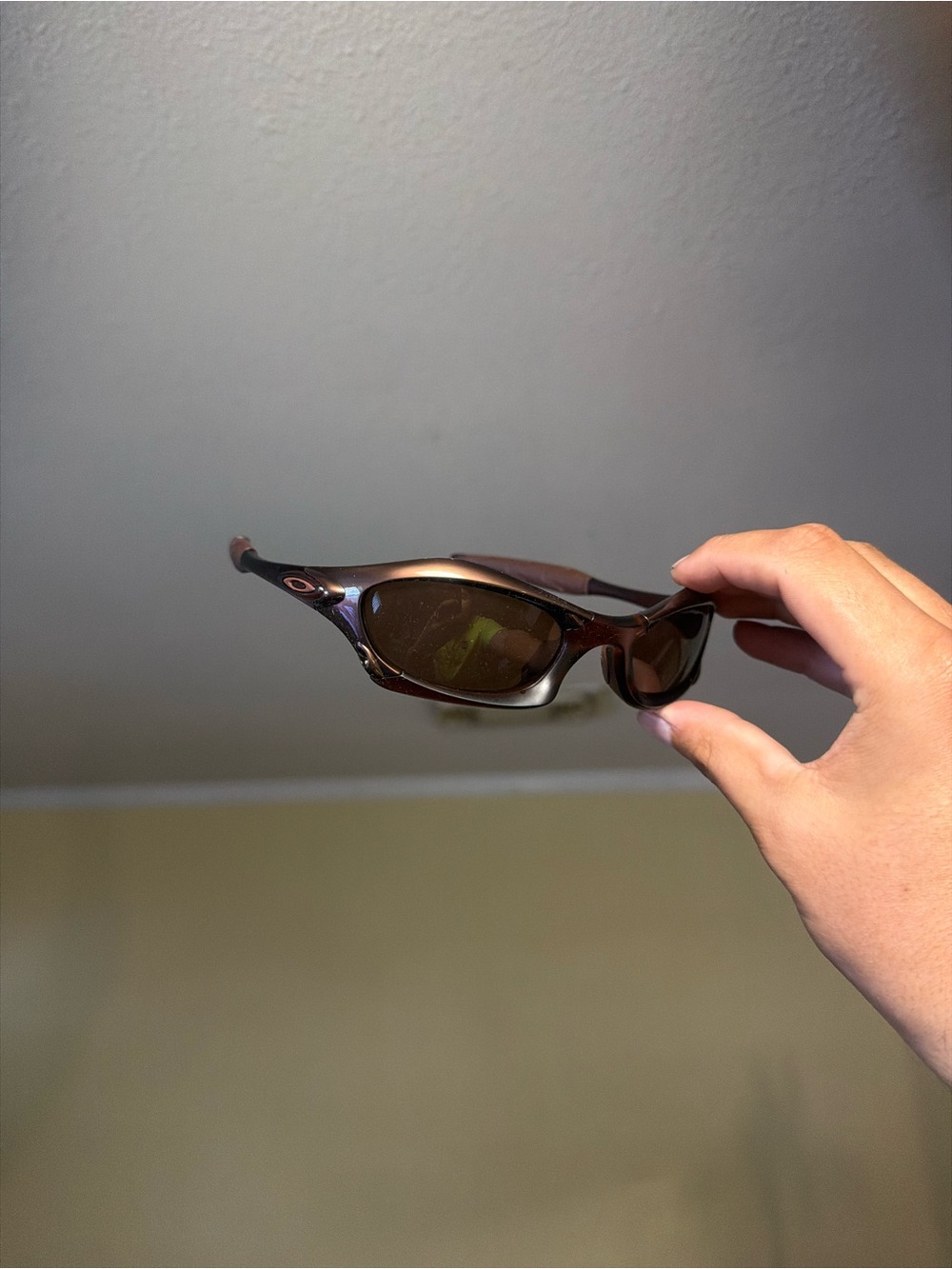 Oakley Men’s Brown Sport Wrap Sunglasses
